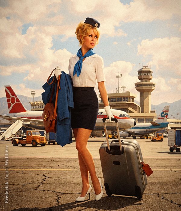 Brigitte Bardot is Natacha, the Air Hostess