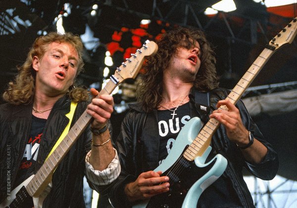Kai Hansen &  Michael Weikath - Pumpkins Fly Free Tour - Donington, UK - Aug. 1988