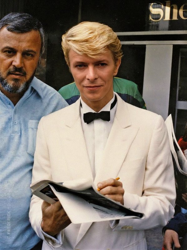 David Bowie outside the Sheraton Hotel - Brussels 1983