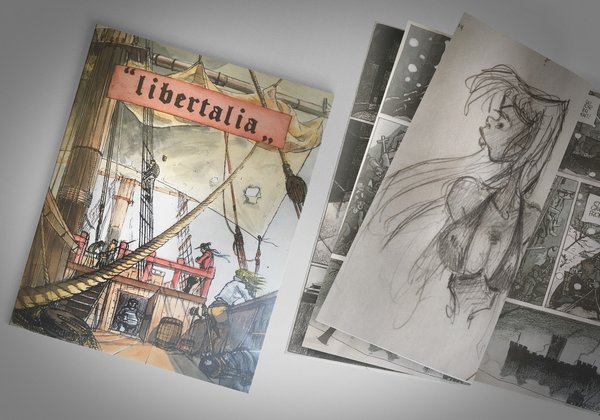 Creation of a character + mood boards - Libertalia  (school work)