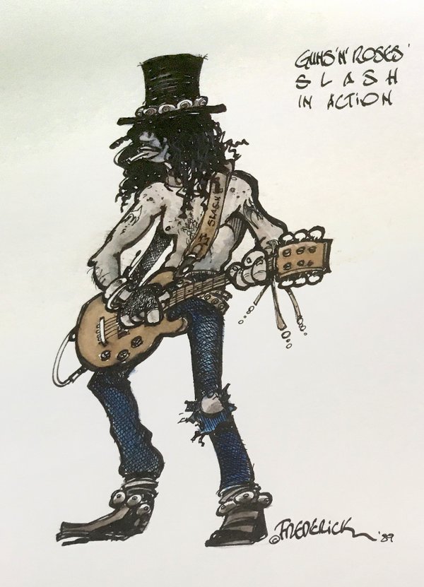 Slash (Guns'n Roses) caricature