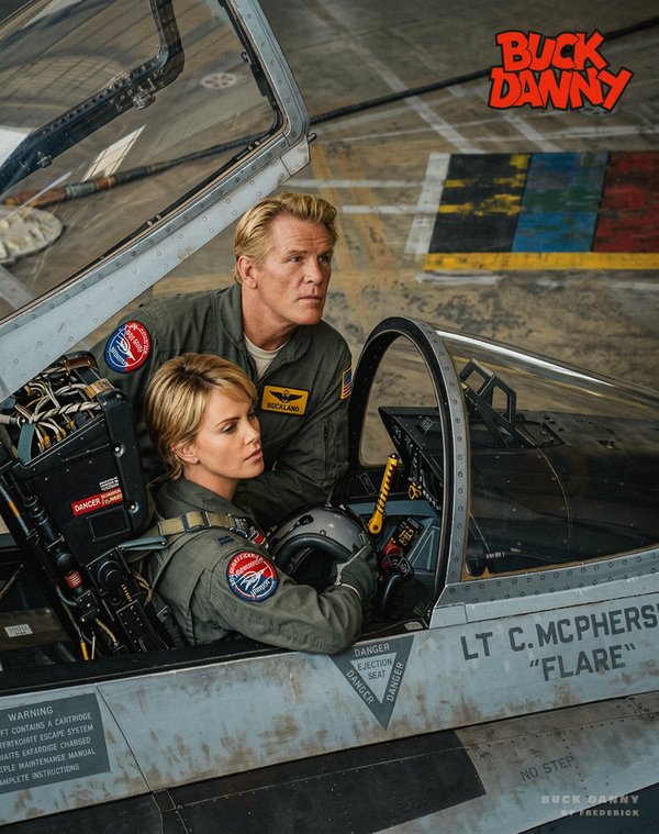 1980s - Charlize Theron & Nick Nolte as Buck Danny