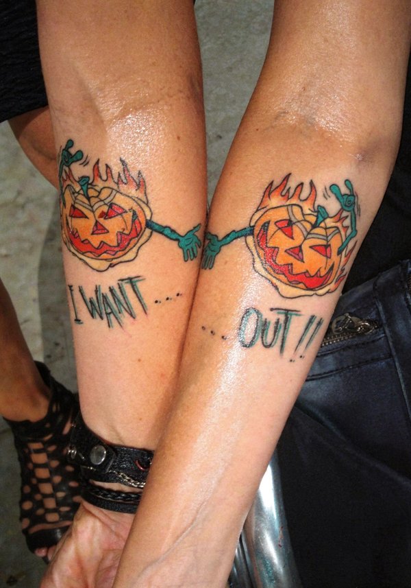 Montse Pérez Checa - Pumpkins Tattoos from "Chameleon" drawings