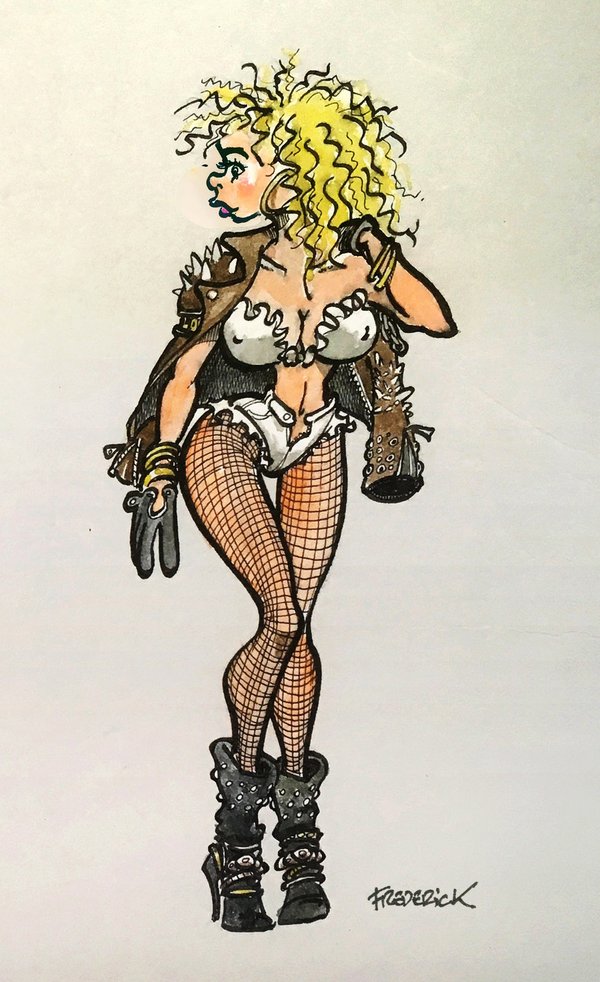 An attempt to caricature the singer LORRAINE LEWIS (1989)