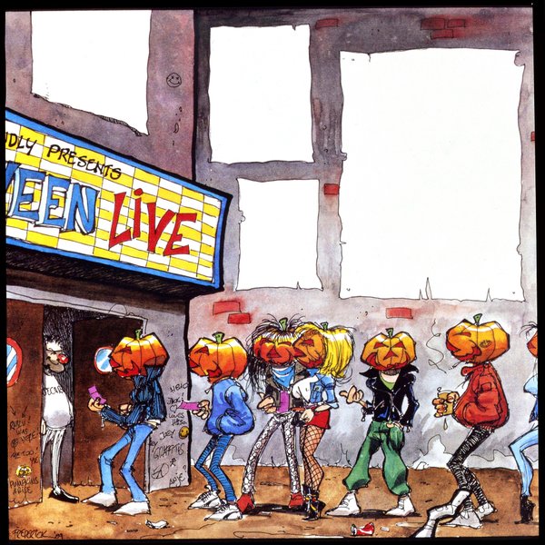 Helloween "Live in the UK" - Back cover original drawing