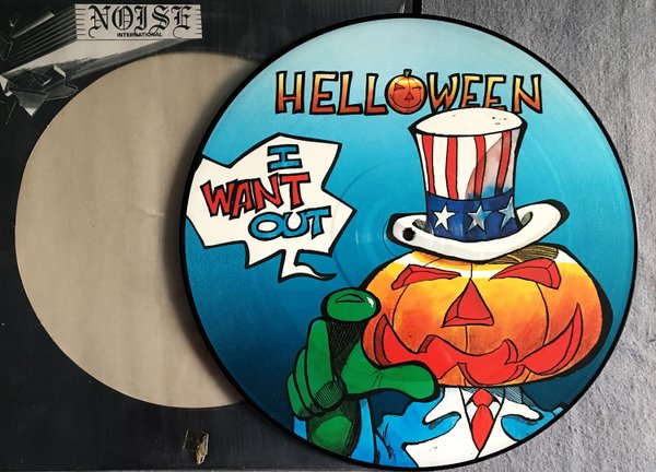 Helloween's "I Want Out" single as Maxi vinlyl picture-disc