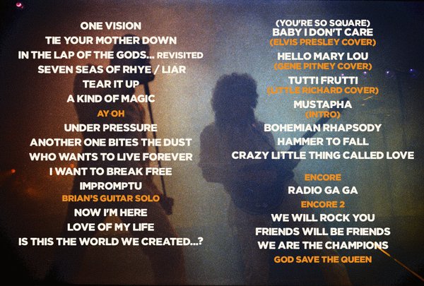 Queen - Magic Tour Set-list - Brussels 1986