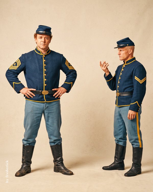 Russel Crowe as Sgt. Chesterfield & Woody Harrelson as Blutch