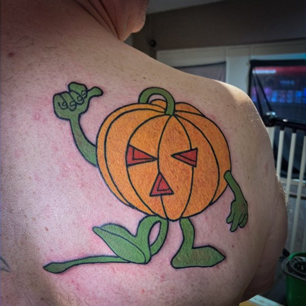 Unknown - Pumpkin Tattoo from "Back from the Garden" drawing