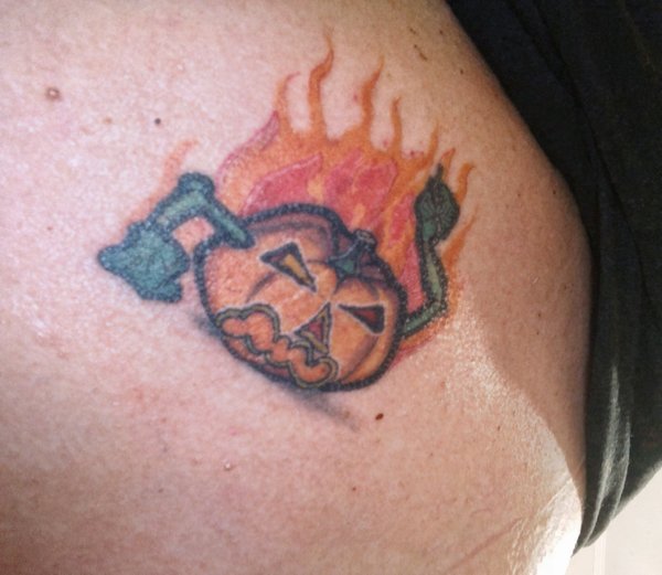 Cesinha Cassago - Pumpkin Tattoo from "We Burn" drawing