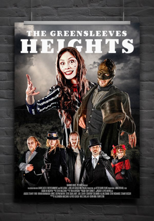 Fake movie poster made with different people photographed in my studio