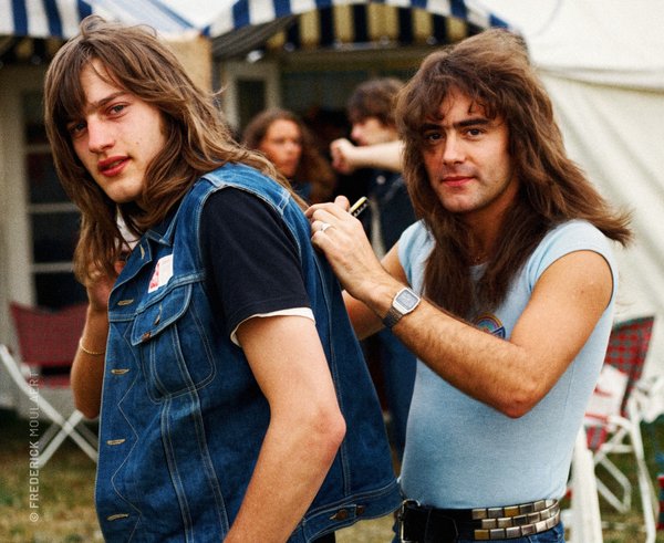Steve Harris signing my jacket at the Reading Festival - Aug. 1982