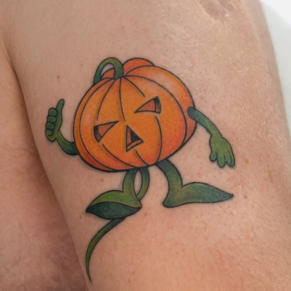 Unknown - Pumpkin Tattoo from "Back from the Garden" drawing