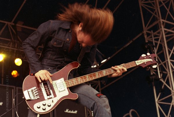 Cliff Burton playing the Heavy Sound Festival in June 1984