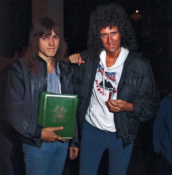 Brian May with me in Brussels 1984