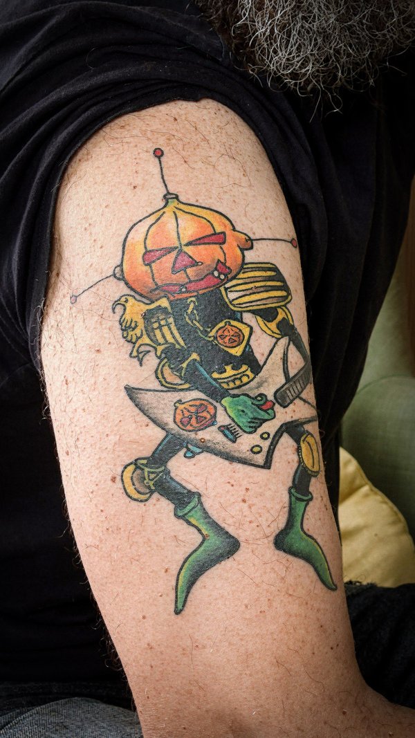 Mattias Nyström - Pumpkin Tattoo from "Future World" drawing