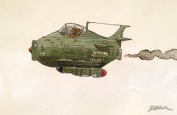 FLYING THINGY - original drawing from 1985 (St Luc years)