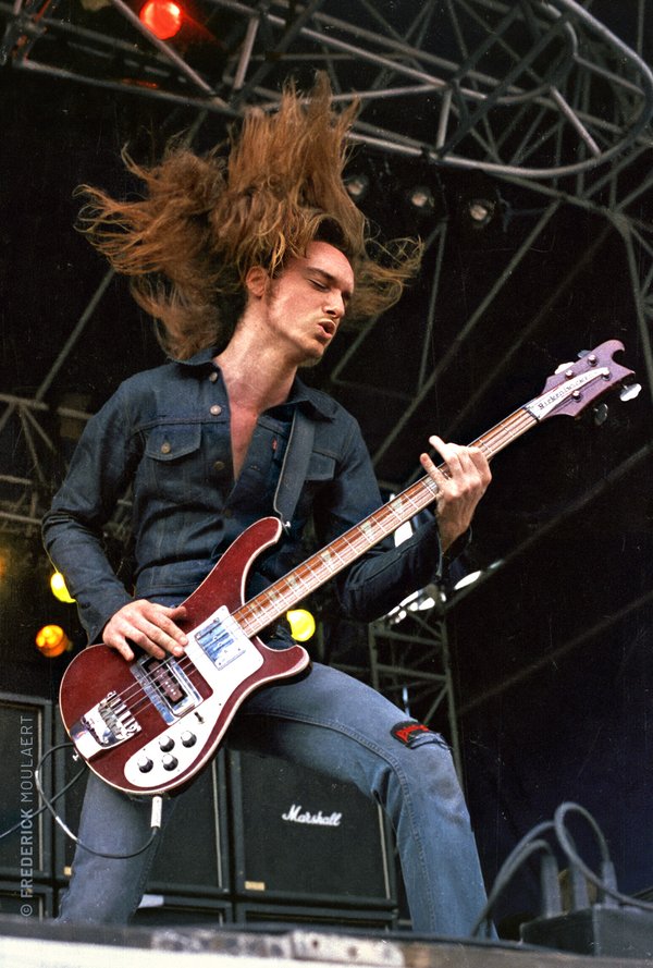 Cliff Burton playing the Heavy Sound Festival in June 1984