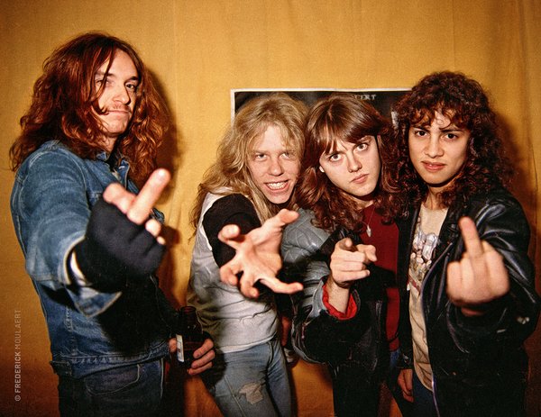 Metallica photo-session for the Ride The Lightning Tour in November 1984