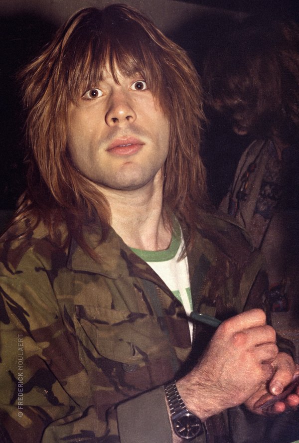 Bruce Dickinson backstage aftershow in Brussels 1982 