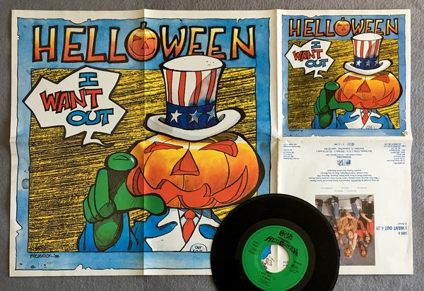 Helloween's "I Want Out" single Special Poster Edition