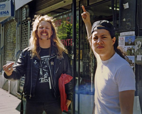 James Hetfield and Kirk Hammet shopping in Brussels (Aug. 1991)