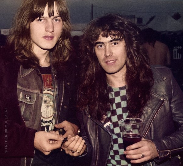 Me and Steve Harris backstage at the Reading Festival - Aug. 1982