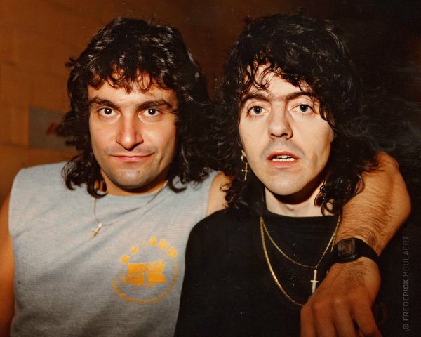 Vinnie Appice & Jimmy Bain backstage Brussels - 1983