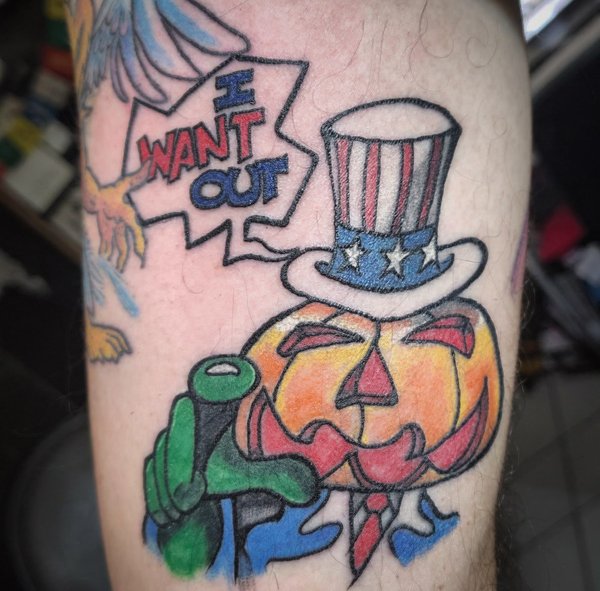 Jorge Silva - Pumpkin Tattoo from "I Want Out" drawing