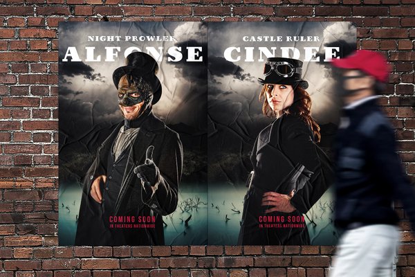 Fake Movie Poster made with people shot randomly