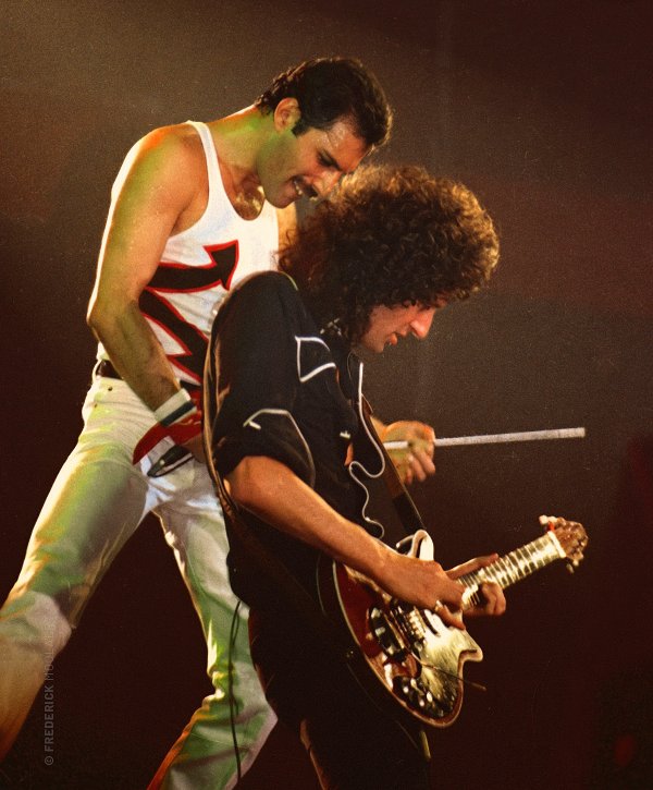 Freddie Mercury & Brian May in Brussels - April 1982