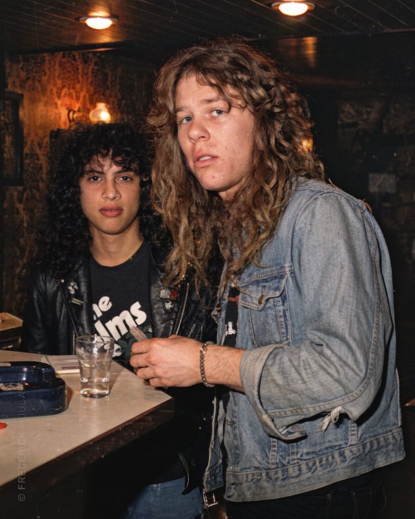 My VERY First Photo of Metallica - Kirk & James paying their restaurant bill, Belgium (Feb 1984)