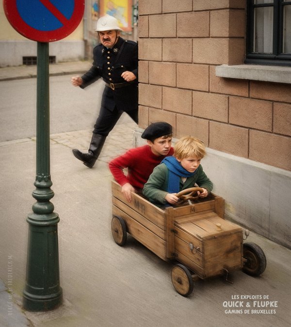 HERGE's Quick and Flupke, urchins of Brussels (1930/1940)