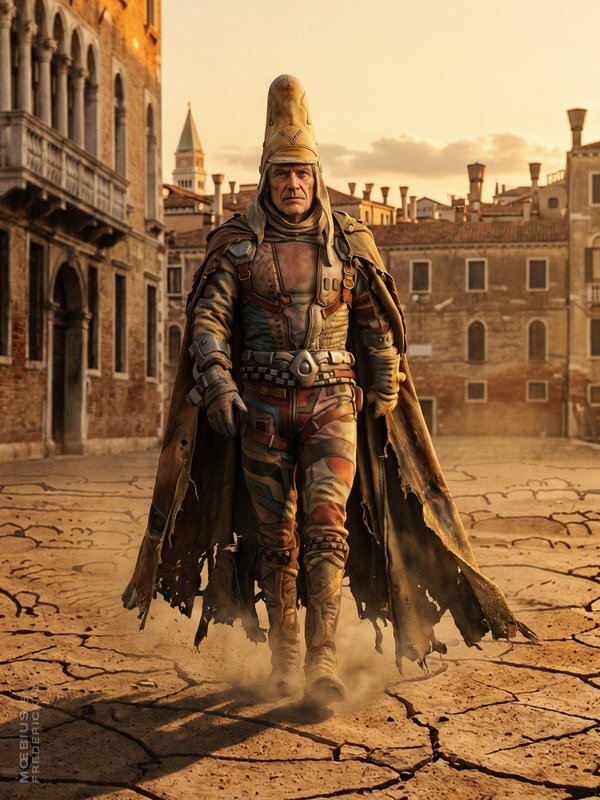 Arzach walks in dusty Venice