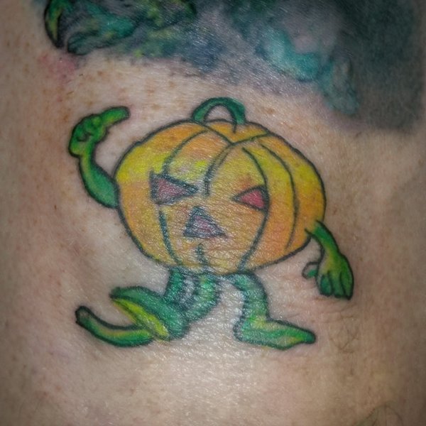 Abalos del Olmo - Pumpkin Tattoo from "Back from the Garden" drawing