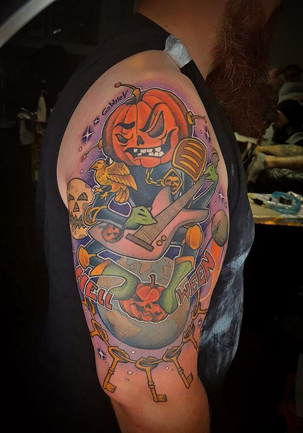 Gordon Mackay - Pumpkin Tattoo from "Future World" drawing