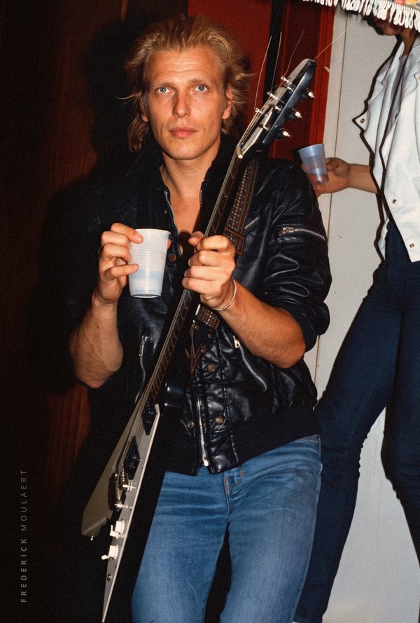 Michael Schenker  leaving his trailer - Reading Festival - Aug. 1982