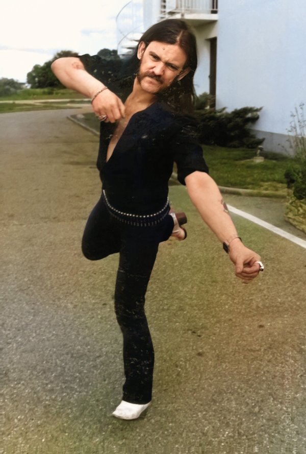 Motörhead - Lemmy backstage at Heavy Sound Festival 1984