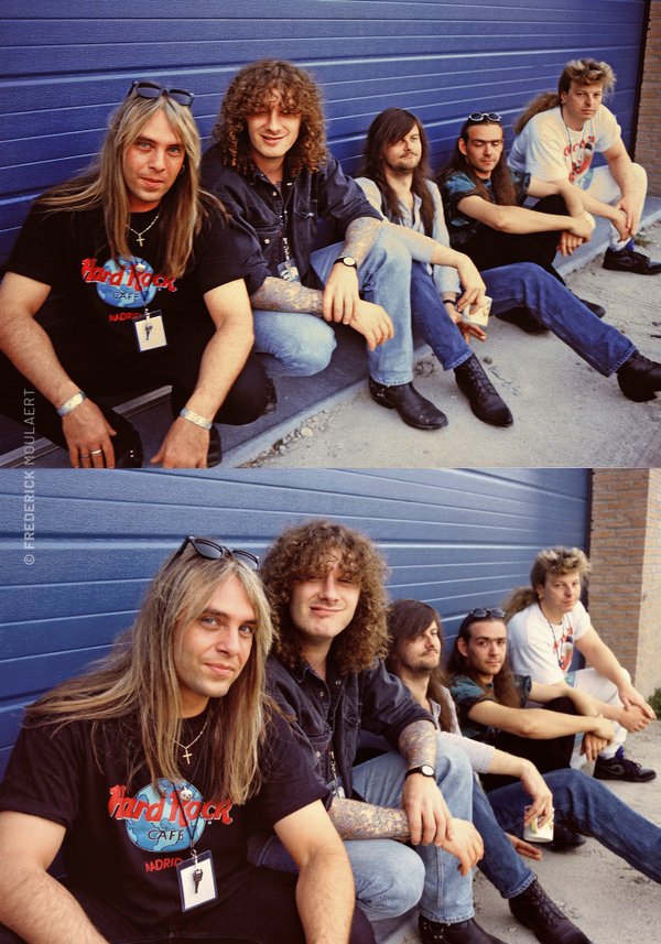 Helloween backstage - The Time Of the Oath Tour in 1996 - Belgium
