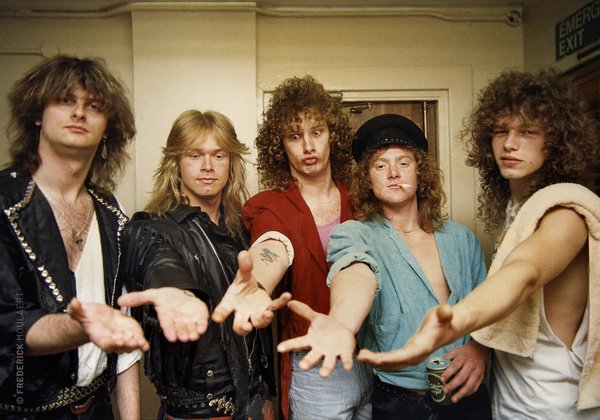 Helloween about to go on stage in Hammersmith Odeon - May 1987