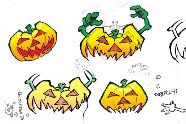 Helloween - Best Of Pumpkin Box - coloring sketches