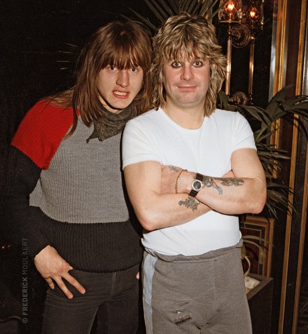 Ozzy Osbourne and Frederick Moulaert in Brussels 1983