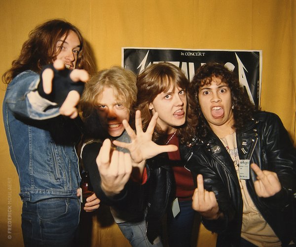 Metallica photo-session for the Ride The Lightning Tour in November 1984