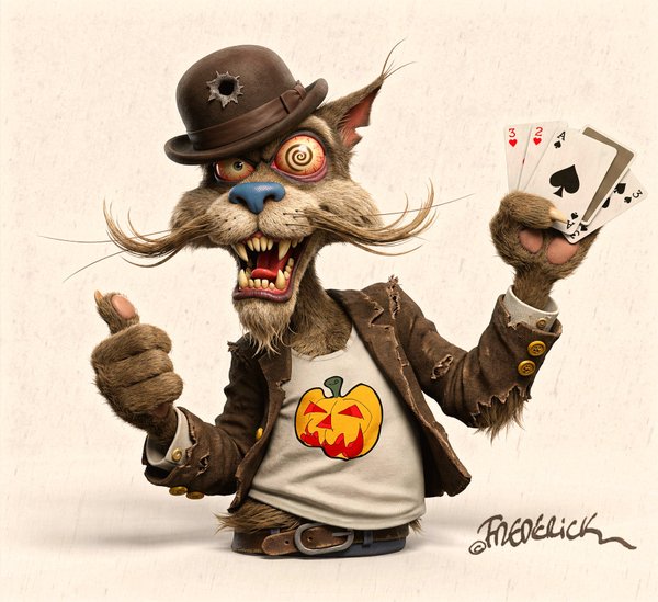 Helloween's 1993 Crazy Cat reworked artwork - v1