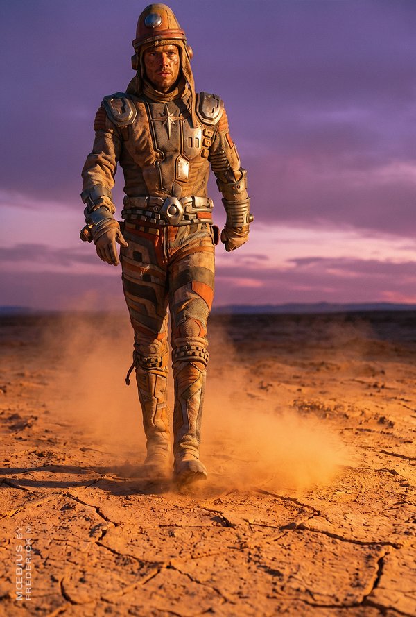 Arzach walks the desert