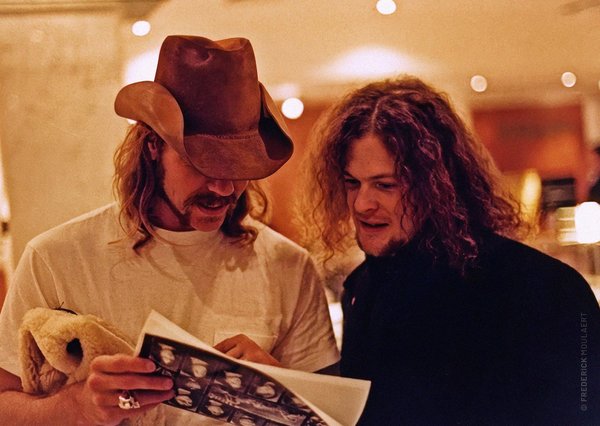 James & Jason looking at my computer artwork - Istanbul June 1993