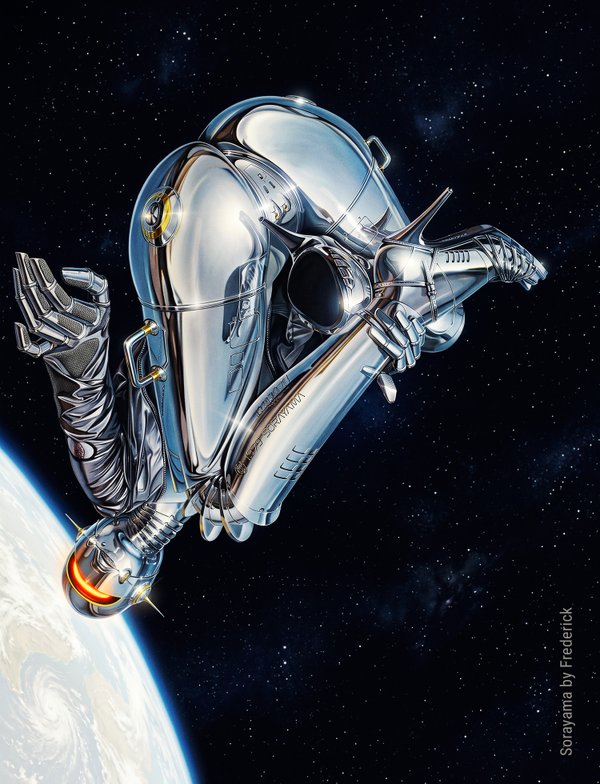 Sorayama's cover for Métal Hurlant n° 72 - February 1982