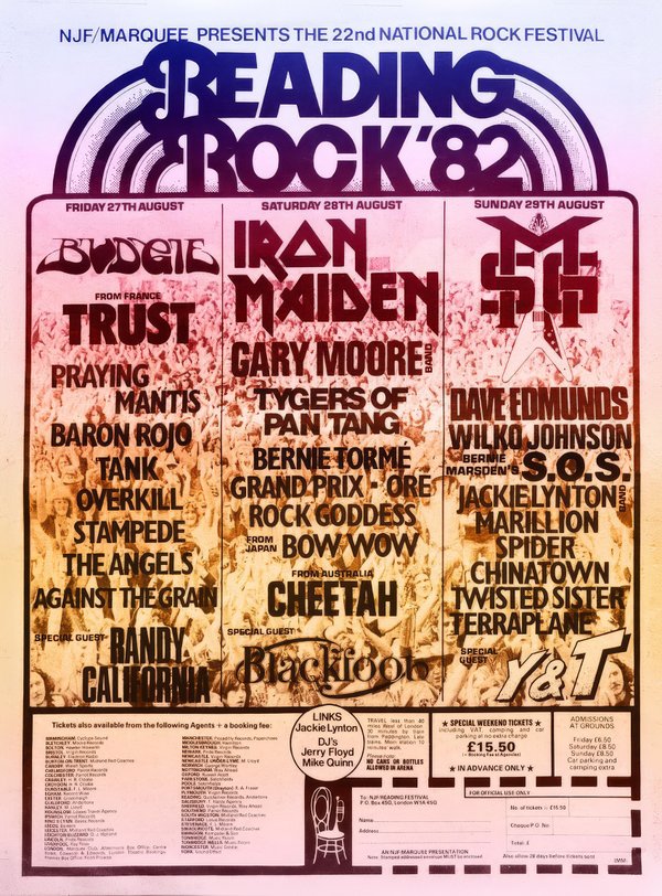 The Reading Rock Festival Poster - August 1982