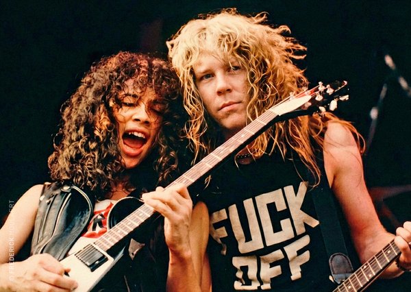 Kirk Hammet & James Hetfield playing the Heavy Sound Festival in June 1984