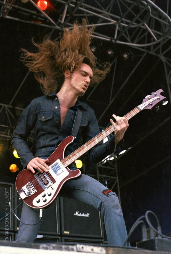 Cliff Burton playing the Heavy Sound Festival in June 1984